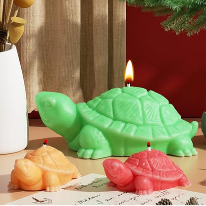 Wehous Turtle Silicone Molds, 2 Size Turtle Molds for Resin Candle Concrete, 3D Cute Animal Epoxy Resin Casting Polymer Clay Molds, Unique Wall Hanging Keychain Pendant Mold Soap Wax Art Craft DIY - color: 2x Turtle