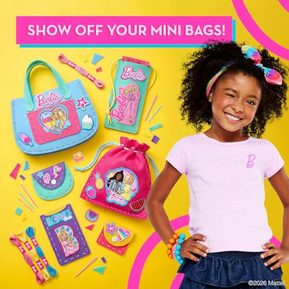 Barbie® Sew Your Own Minibag Kit for Kids Ages 6-12 - 6 Felt Bag Projects