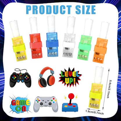CHUNNIN 36 Pcs Video Game LED Finger Lights Glow in Dark Gamer Party Favors - style: Video Game