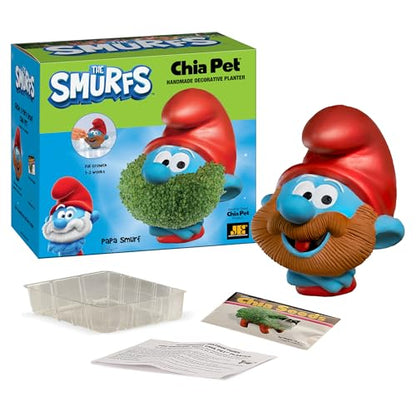 Chia Pet Papa Smurf Terracotta Planter with Seed Pack - color: Papa Smurf