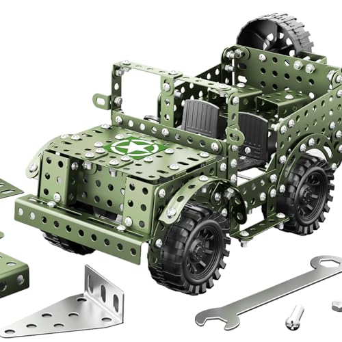 Lucky Doug STEM Building Projects Model Truck Set - Building Toys for Kids Ages 8-12, Assembly Science Army Toys for Boys 8 9 10 11 Years Old - style: 8804