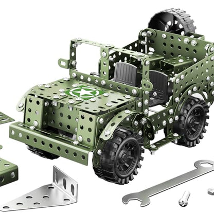 Lucky Doug STEM Building Projects Model Truck Set - Building Toys for Kids Ages 8-12, Assembly Science Army Toys for Boys 8 9 10 11 Years Old - style: 8804