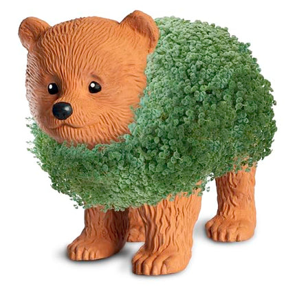 Chia Pet Bear Cub with Seed Pack, Decorative Pottery Planter, Easy to Do and Fun to Grow, Novelty Gift, Perfect for Any Occasion - style: Bear Cub