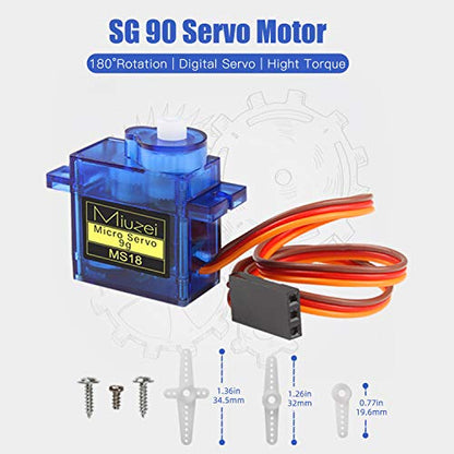 Miuzei Sg90 9g Micro Servo Motor for Arduino RC Car Robot Boat Plane 5Pcs