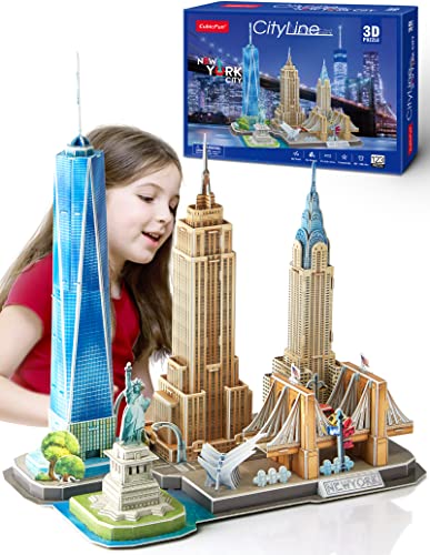 CubicFun 3D Puzzles for Kids Ages 8-10 - New York City - color: New York