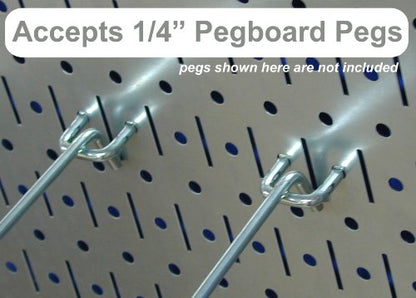 Pegboard Rack Wall Control Home & Garage Tool Storage & Organization White Metal Pegboard Pack - Two 32-Inch x 16-Inch White Steel Peg Board Panels - color: White