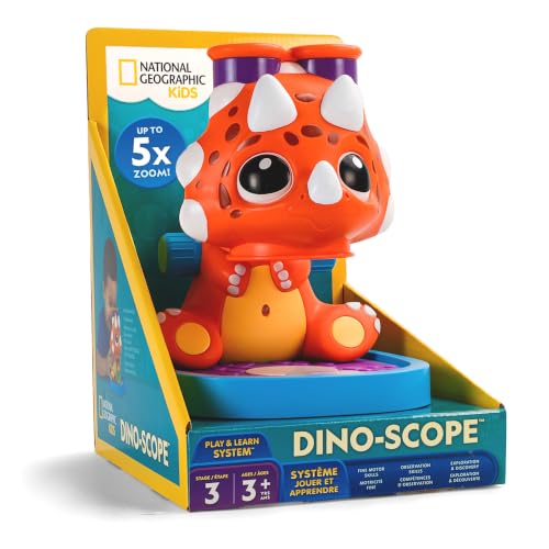 National Geographic Kids Microscope Toy Science Kit, Dino-Scope for Age 3+