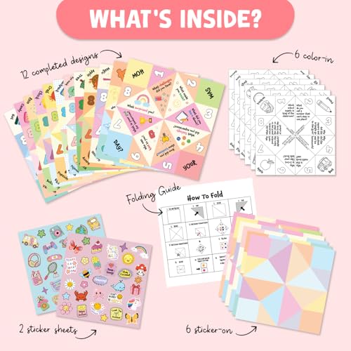 DIY Make Your Own Paper Fortune Tellers & Cootie Catchers for Kids