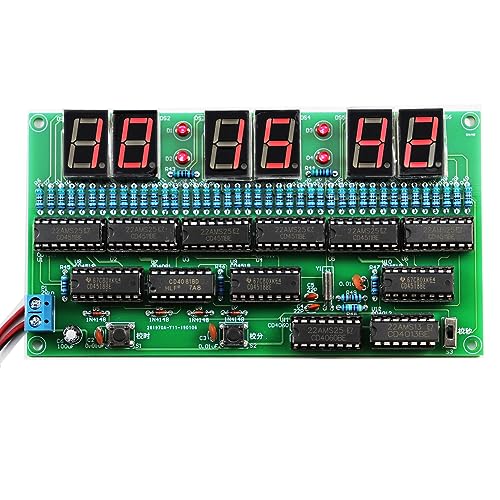 DIY Electronic Clock kit 6 bit Digital Circuit Clock Soldering kit Skill Contest Training Materials for Adults