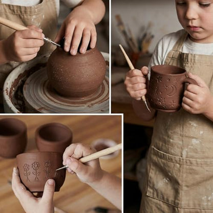 Aujazyble Air Dry Clay - 3.3lbs Terracotta Natural Pottery Clay for Kids - color: Terracotta
