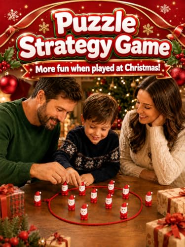 Christmas Magnetic Game with String & 20 Santa Claus - color: Santa Claus