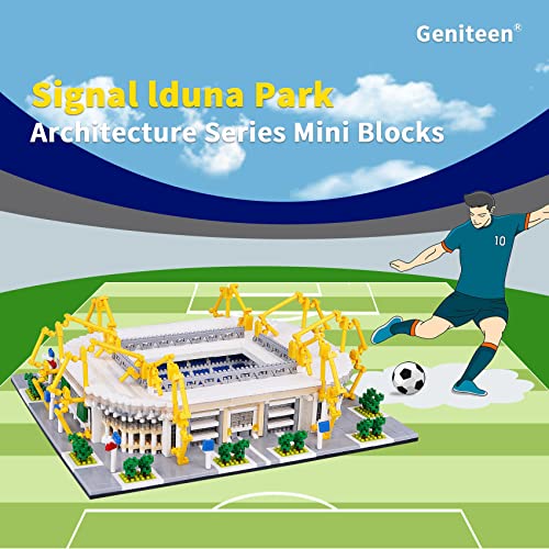 Micro Mini Blocks, Football Stadium Series Model Mini Building Blocks Architecture Model Building kit (Signal Iduna Park) - color: Signal Iduna Park