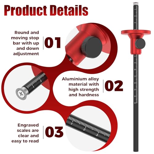 Wheel Marking Gauge for Woodworking, Micro Adjustable Dovetail and Mortise Marker with Dual Metric Imperial Scales, Aluminum Alloy Carpentry Tool