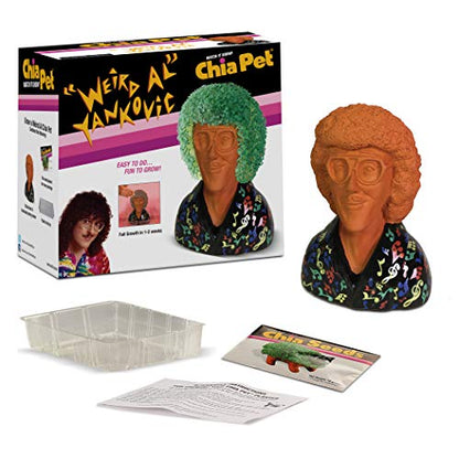 Chia Pet "Weird Al" Yankovic with Seed Pack, Decorative Pottery Planter, Easy to Do and Fun to Grow, Novelty Gift, Perfect for Any Occasion - style: Weird Al