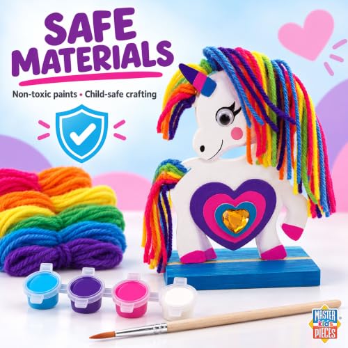 Works of Ahhh... Craft Set - Unicorn Wood Yarn Wrapping Family Craft Kit - style: Yarn Wrap Unicorn