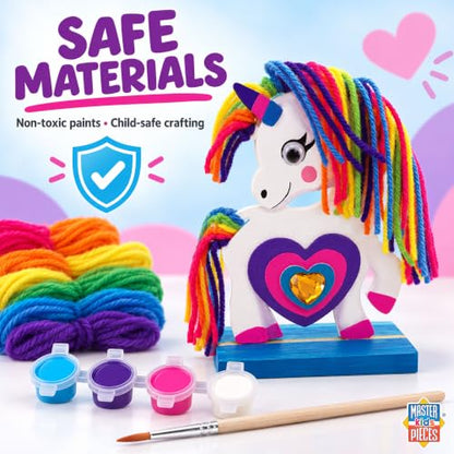 Works of Ahhh... Craft Set - Unicorn Wood Yarn Wrapping Family Craft Kit - style: Yarn Wrap Unicorn