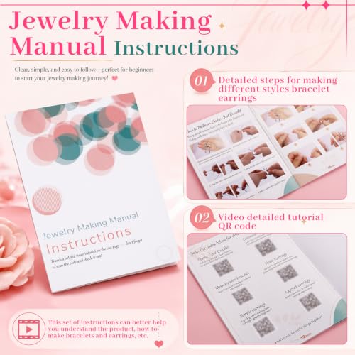 Wurosi Jewelry Making Supplies Kit, Bracelet Making Kit for Adult - color: Pink