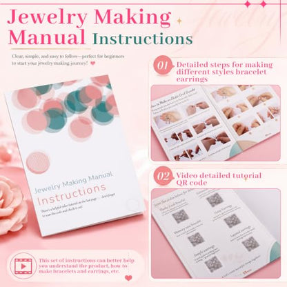 Wurosi Jewelry Making Supplies Kit, Bracelet Making Kit for Adult - color: Pink