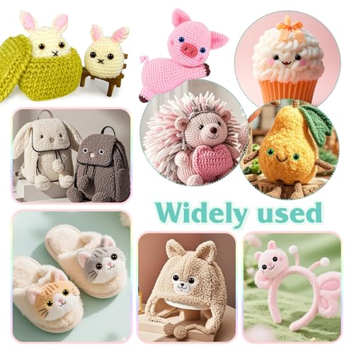TOAOB 140pcs 12mm Colorful Plastic Safety Eyes Craft Eyes with Washers for Stuffed Animals Amigurumis Crochet Bears Dolls Making - size: 12mm