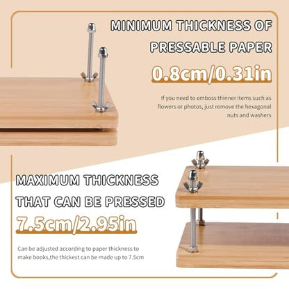Book Binding Kits Bookbinding Kit Book Binding Press 7.9x11.6" Book Press - size: 7.9"x11.6" Bookbinding Kit