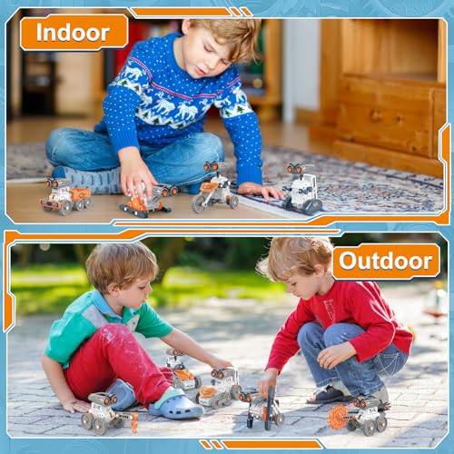 21 in-1 Solar Robot Building Kit STEM Gift for Kids 8-13, DIY Educational Science Robotics Toy Battery Solar Powered STEM Building Toy Set with 210 Pieces - size: 21 in 1