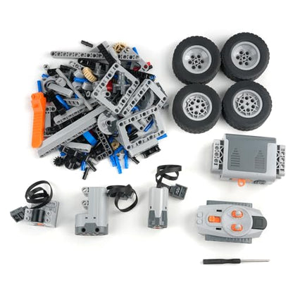RC Car 4WD Kit Building-Block Chassis for Off‑Road Climbing Remote‑Control Compatible M Motor Servo AA Battery Box 62.4×20mm Wheels DIY Set