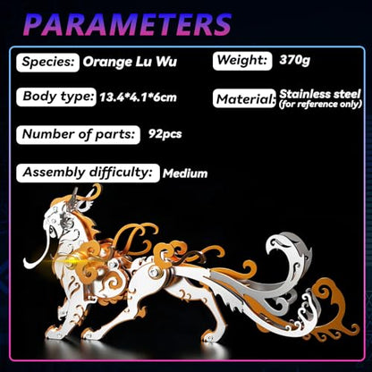 FILASLFT 3D Metal Puzzles for Adults,Mechanical Model Kit Orange Lu Wu - color: C7-lu Wu-orange