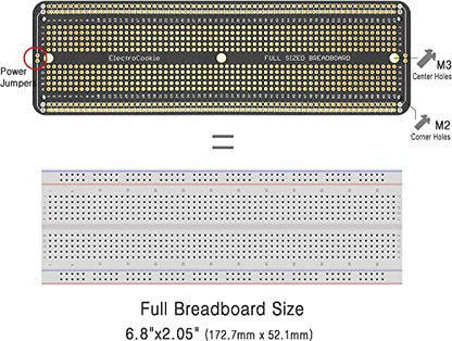 ElectroCookie Large PCB Prototype Board Kit Solderable Breadboards for Electronics Projects Compatible for DIY Arduino Soldering Projects, Gold-Plated (6 Multi-Pack, Black)