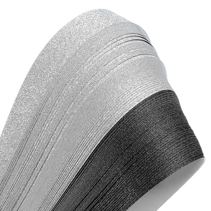 MECCANIXITY 200 Sheets Origami Paper Glitter Stars Papers Black,White Fold Paper for Beginner Arts Crafts Projects,0.4 x 8.7 Inch - color: Black,White