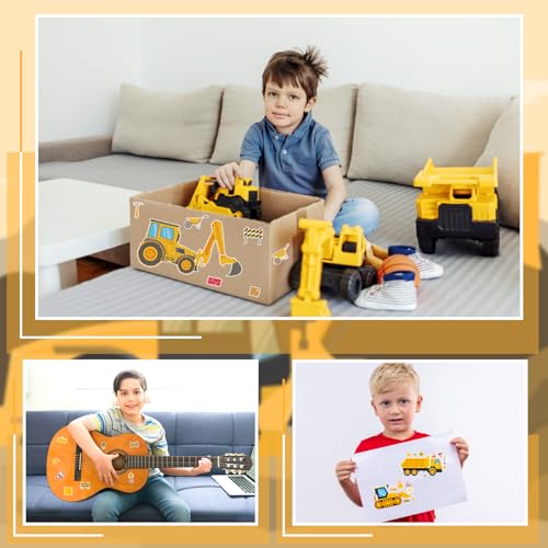 24 Sheets Make Your Own Construction Construction Vehicle Stickers for Kids, Party Favors, Birthday Gifts, Classroom Rewards, Crafts for Boys - color: Truck