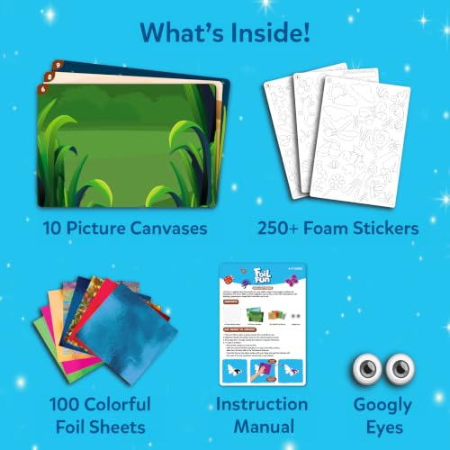 Skillmatics Foil Fun Bugs & Butterflies, Foil Art, Gift for Boys & Girls
