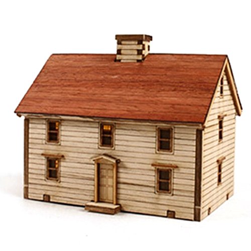 HO Serises Desktop Wooden Model Kit Western Farmhouse YM623