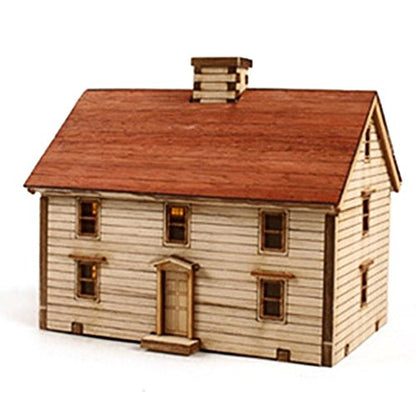 HO Serises Desktop Wooden Model Kit Western Farmhouse YM623