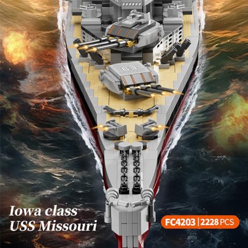 USS Missouri - Battleship Building Blocks,2228 PCS Model Toy for Adults - style: USS Missouri