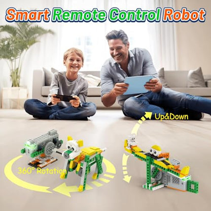 Apitor Robot Q Robot Building Kit, 20-in-1 Programmable APP RC Car Robotics Coding Kit, Includes Large Storage Organizer with Sorting Plate, STEM Birthday Gifts for Boys Girls Kids Aged 6-12 - style: Robot Q(Storage)