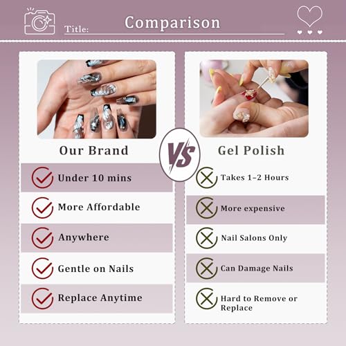 Gothic Blue Press on Nails with Tools Kit, 10pcs Long Stiletto Matte Black & Blue Nails, Blue Rhinestones, Bows & 3D Hand-Painted Art, Reusable & Easy Apply for Night Events (Size XS) - color: A129, size: XS