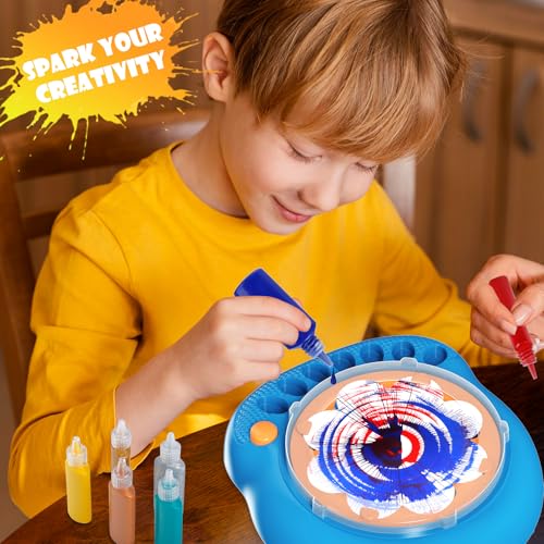 Spin Art Machine for Kids, Paint Spinner Arts & Crafts Kit for Ages 4-12 - color: Blue
