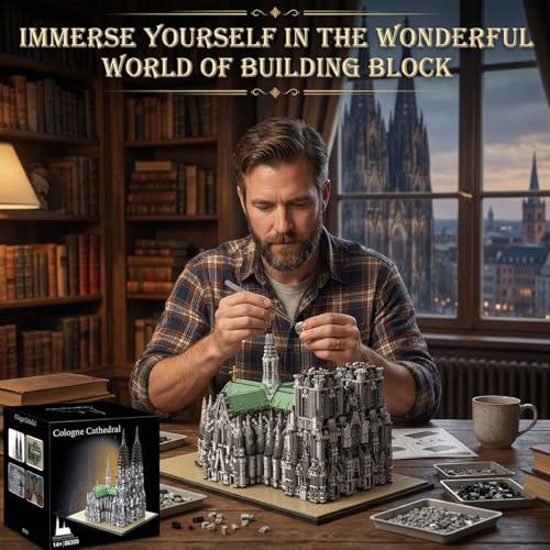 Cologne Cathedral - Building Blocks,8614 PCS Gothic for Adults - color: Sliver Cologne Cathedral