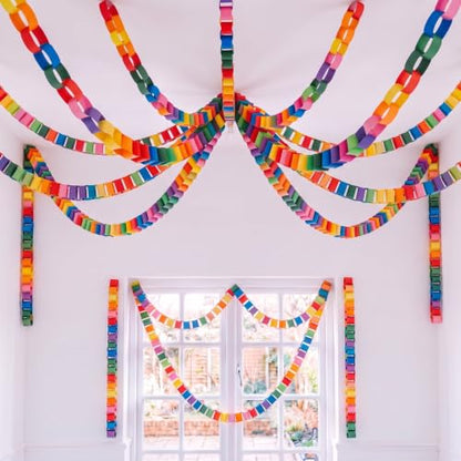 360 Sheets Paper Chain Garland Paper Kit, 3.5 x 11.8 in, Vibrant - color: Vibrant, size: 3.5 x 11.8 in