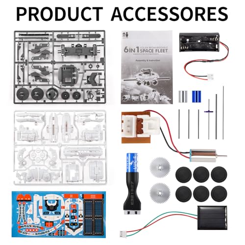 STEM Projects for Kids Ages 8-12, Science Kits for Boys 8-14, 6-in-1 Solar Robot Space Toys Building Science Kits Gifts for 7 8 9 10 11 12 13 Year Old Boys Girls Teen