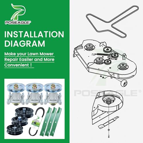 604214 Spindle Assembly - Hustler Raptor 52 Inch Deck Rebuild Kit - size: A20 3x604214 Spindle Kit