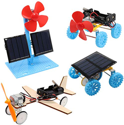 8 Set STEM Kits - Solar Power Motor Kit for Boys to Build,STEM Electric Projects Engineering Set for Girls