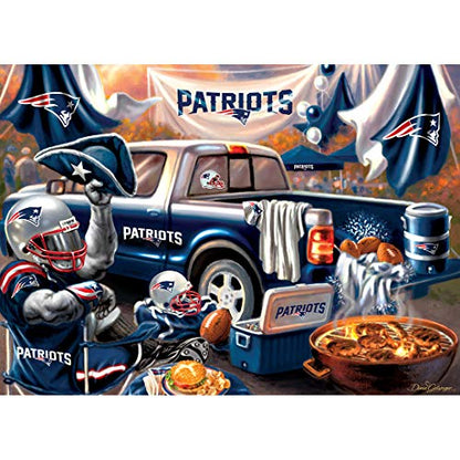 Masterpieces 1000 Piece Jigsaw Puzzle for Adults - NFL New England Patriots Gameday - 19.25"x26.75" - style: New England Patriots
