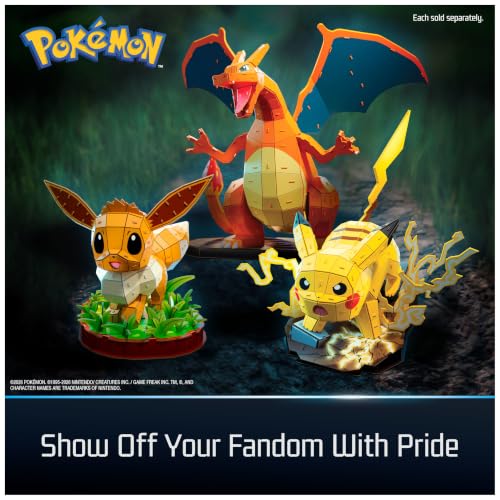 4D Build Pokémon Eevee Evolution Trio 3D Puzzle Model Kit, Shelf Display - style: Eevee Evolution Trio 612 pcs