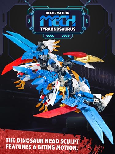 TIALLOW Dinosaur Mech Building Set Pterodactyl Transform Robot Toy for Boy - style: Pterodactyl