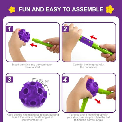 SpringFlower Fort Building Kit for Kids, for Boys and Girls - color: Purple