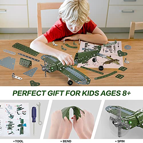 Lucky Doug Building Toys Model Airplane Set - DIY Building Stem Projects Toys for Kids Boys Ages 8-12, Assembly Science Toys for Model Fans - style: 9902