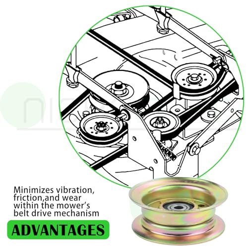 2 Pack 532177968 Idler Pulley for Craftsman Husqvarna Z254 Deck - color: A08 2x532177968