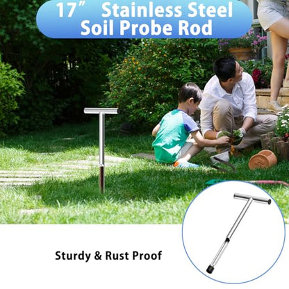ForoGore 17 Inch Stainless Steel Soil Sampler Probe - size: 17 INCH