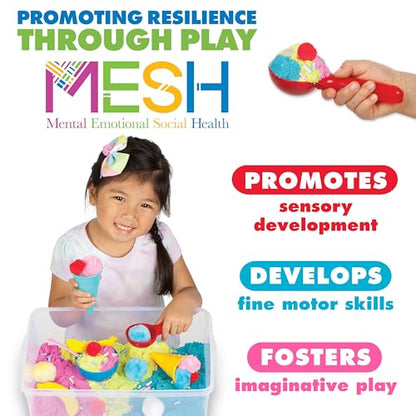 Creativity for Kids Sensory Bin: Ice Cream Shop Playset - Toddler Learning Toys for Kids Ages 3-4+, Pretend Play Ice Cream Set, Kids Gifts for Girls and Boys - style: Ice Cream Shop